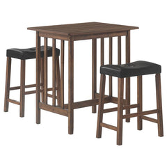 Oleander 3-piece Counter Height Dining Table Set Nut Brown - 130004