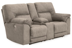 Cavalcade Power Reclining Loveseat with Console - 7760196