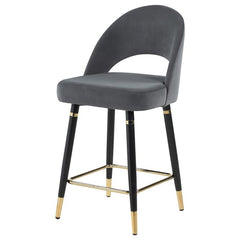 Lindsey Arched Back Upholstered Counter Height Stools Grey (Set of 2) - 192549