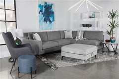 Clint Square Upholstered Tufted Storage Ottoman Aloe - 509807