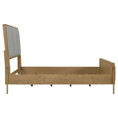Arini Upholstered Eastern King Panel Bed Sand Wash and Grey - 224301KE