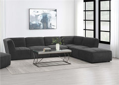 Sunny 6-piece Upholstered Modular Sectional Sofa Charcoal - 552081-SET