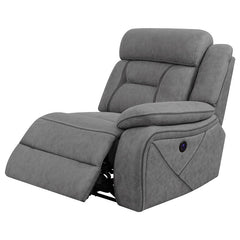Higgins Upholstered RAF Power Recliner Grey - 600370B3