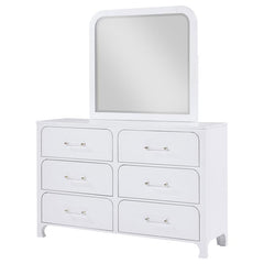 Anastasia 6-drawer Dresser with Mirror Pearl White - 224753M