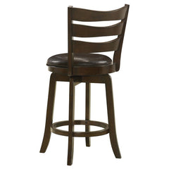Murphy Ladder Back Counter Height Swivel Bar Stool Dark Cherry and Brown - 181368
