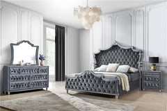 Antonella 4-piece Eastern King Bedroom Set Grey - 223581KE-S4