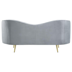 Sophia Upholstered Channel Tufted Loveseat Grey - 506865