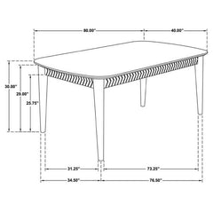 Partridge 7-piece Rectangular Dining Set Natural Sheesham and Espresso - 110571-S6E