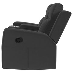 Brentwood Upholstered Motion Reclining Loveseat Black - 610285