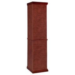 Appledale 6-shelf Corner Curio Display Cabinet Medium Brown - 3393