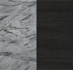 Stevie Rectangular Faux Marble Top Dining Table Grey and Black - 115111SLT