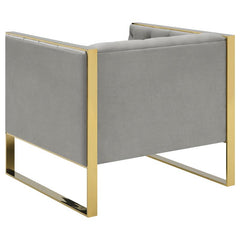 Eastbrook Velvet Upholstered Tufted Accent Chair Grey - 509113