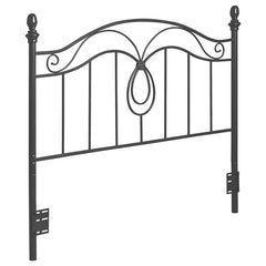 Evan Metal Queen or Full Open Frame Headboard Dark Grey - 300197Q