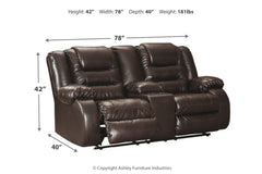 Vacherie Reclining Loveseat with Console - 7930794