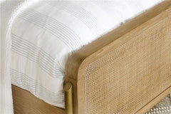 Arini Rattan Eastern King Panel Bed Sand Wash and Natural - 224300KE