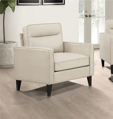 Jonah Upholstered Track Arm Accent Chair Ivory - 509653