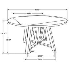 Athens Round Counter Height Table with Drop Leaf Barn Grey - 109858