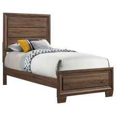 Brandon Wood Twin Panel Bed Warm Brown - 205321T