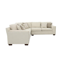 Aria Upholstered Track Arm Sectional Sofa Oatmeal - 508610
