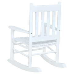 Annie Slat Back Solid Wood Kids Rocking Chair White - 609450