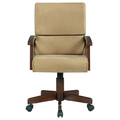 Marietta Upholstered Game Chair Tobacco and Tan - 100172