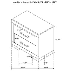Jessica 5-piece Queen LED Bedroom Set Cream White - 202990Q-S5P