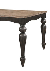 Bridget 6-piece Rectangular Dining Set Brown Brushed and Charcoal Sandthrough - 108221-S6