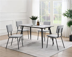Calla Fabric Upholstered Dining Side Chair Grey (Set of 2) - 108062