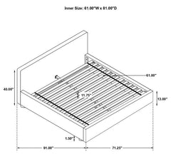 Gregory Upholstered Queen Panel Bed Graphite - 316020Q