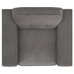 Deerhurst Upholstered Track Arm Tufted Accent Chair Charcoal - 509643