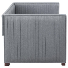 Brodie Upholstered Twin Daybed with Trundle Grey - 300554