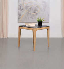 Polaris Square SmartTop Side End Table Grey and Light Oak - 707857