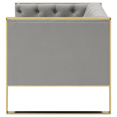Eastbrook Velvet Upholstered Tufted Accent Chair Grey - 509113
