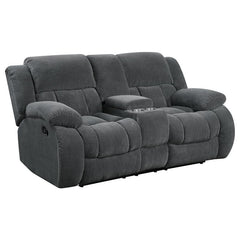 Weissman 3-piece Upholstered Reclining Sofa Set Grey - 601921-S3