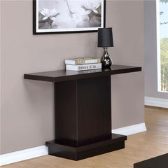 Reston Engineered Wood Pedestal Console Table Cappuccino - 705169