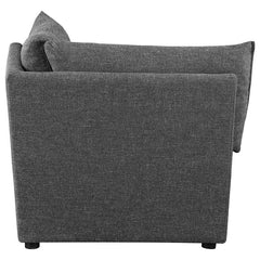 Sasha Upholstered Corner Chair Barely Black - 551682