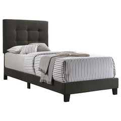 Mapes Upholstered Twin Panel Bed Charcoal - 305746T