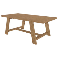 Sharon Rectangular Trestle Base Dining Table Blue and Brown - 104171
