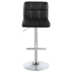 Lenny Adjustable Bar Stools Chrome and Black (Set of 2) - 102554