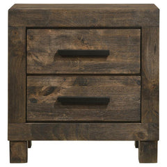 Woodmont 2-drawer Nightstand Rustic Golden Brown - 222632