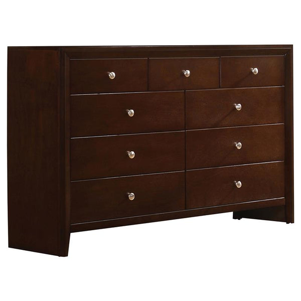 Serenity Rectangular 9-drawer Dresser Rich Merlot - 201973