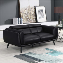 Shania Upholstered Low Back Loveseat Black - 509922