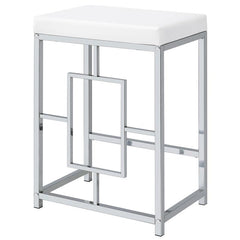 Jackson 4-piece Multipurpose Counter Height Table Set White and Chrome - 182714