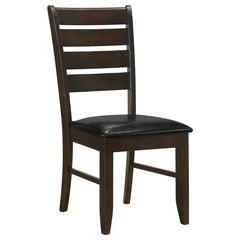 Dalila Ladder Back Side Chairs Cappuccino and Black (Set of 2) - 102722