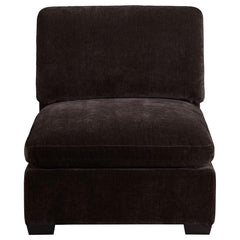 Lakeview Upholstered Armless Chair Dark Chocolate - 551464