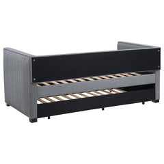 Brodie Upholstered Twin Daybed with Trundle Grey - 300554