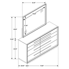 Durango 8-drawer Dresser with Mirror Smoked Peppercorn - 223263M