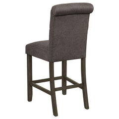 Balboa Tufted Back Counter Height Stools Grey and Rustic Brown (Set of 2) - 193178