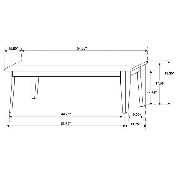 Kingman 6-piece Rectangular Dining Set Espresso and White - 109541-S6
