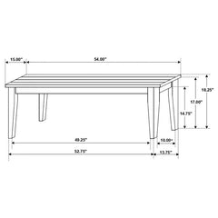 Kingman 6-piece Rectangular Dining Set Espresso and White - 109541-S6